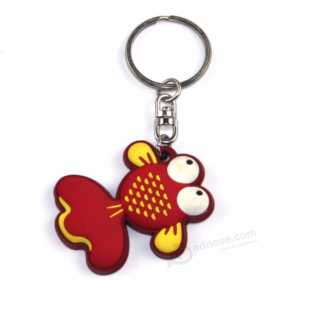 Custom Fashion Promotion Hot 3D Silicone Soft PVC Key Chain Cartoon Animal Ball Shoe Reflective Plastic Rubber Keychain for Advertising Toys Promotional Gift