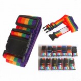 correa de equipaje de viaje arcoiris correa de venta caliente combinación de contraseña correa de equipaje