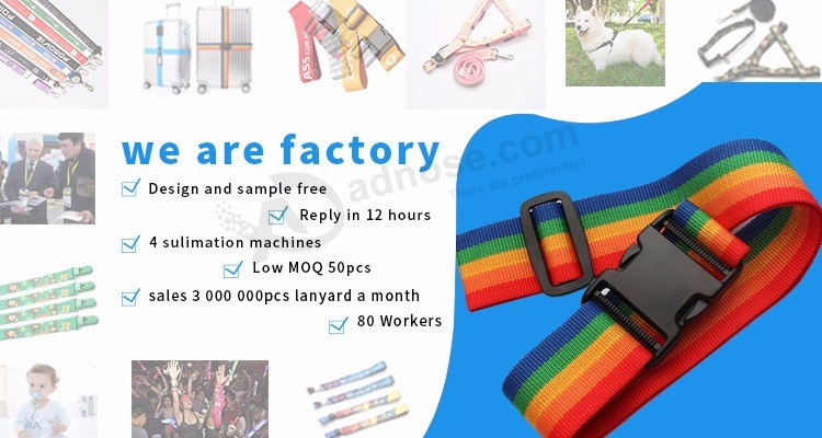 Factory OEM High Quality Woven Luggage Belt with Adjustable Buckle