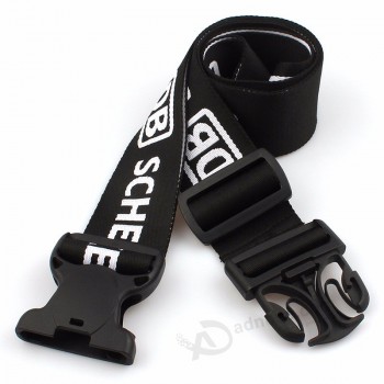 Étiquette d’emballage personnalisée Boucle Sangle Ceinture à bagages tissée avec crochet détachable