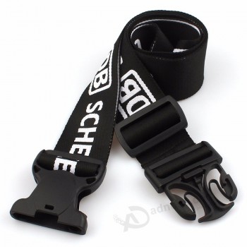 Cinturón de equipaje tejido con correa de lazo de embalaje personalizado con gancho separable