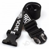 custom packing Tag loop strap woven luggage belt with breakaway hook
