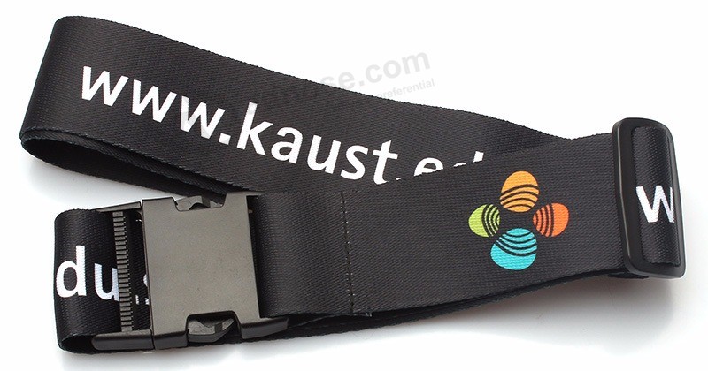 Venta caliente Poliéster correas de equipaje personalizadas Cinturón con su logotipo