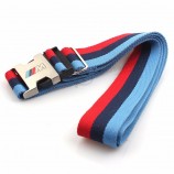 china wholesale personalized cheap printed logo travelpro luggage straps with metal buckle