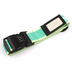 factory direct adjustable custom luggage belt travel packing strap with coded lock