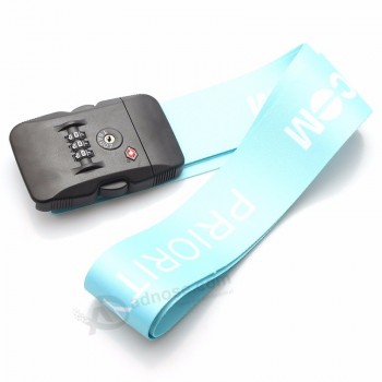 Hot Polyester Custom Tsa Scale Luggage Belt Strap with Printing Logo