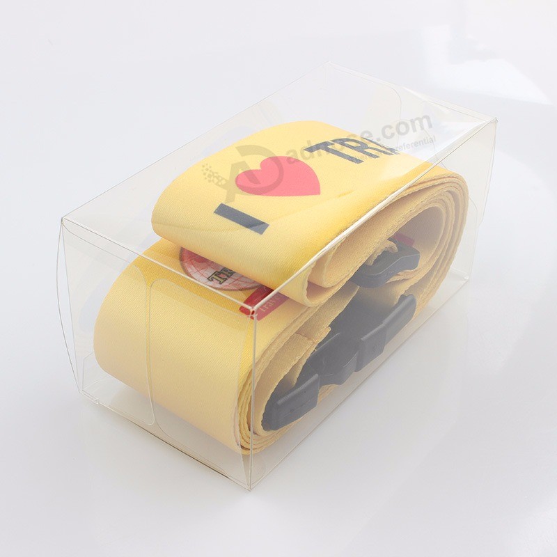 Wholesale adjustable Colorful travel Belt luggage Strap with PVC Box