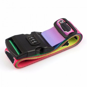 Vente chaude imprimée couleur vive pour valise de voyage sangles de bagages travelpro