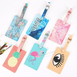 Luggage Bags Accessories Cute PU Leather Funky travelpro luggage straps Label Straps Suitcase Luggage Tags