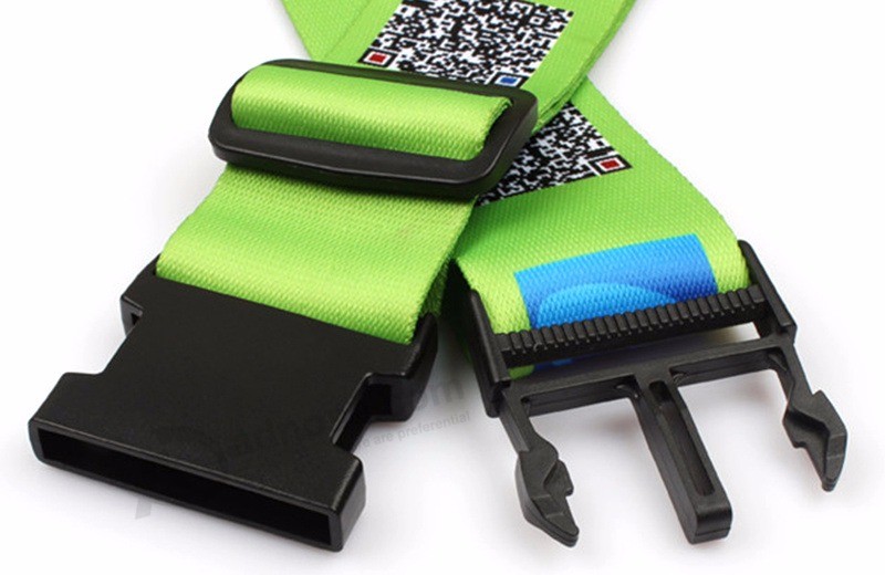 Benutzerdefinierter umweltfreundlicher Polyester-Logo-Gepäckgürtel mit abbrechbarer Schnalle
