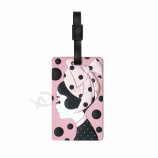 custom suitcase shape plastic luggage tag with logo