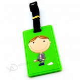etiqueta de equipaje de pvc de goma suave con forma de oso personalizada