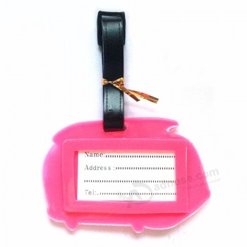 Etiqueta de borracha macia da caixa 3D etiqueta de bagagem
