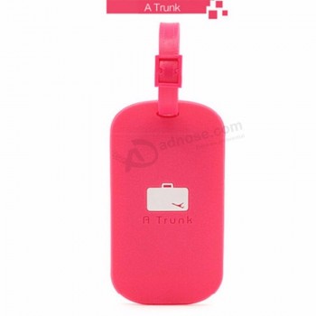 brindes promocionais personalizados de borracha macia Pvc etiqueta de bagagem