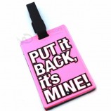 vliegtuig gepersonaliseerd zacht rubberpvc aangepaste bagagelabel