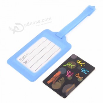 Lettre de Caoutchouc De Silicone Souple Personnalisée Pvc Golf Étiquette De Voyage Animal Dessin Animé Bagages Étiquettes