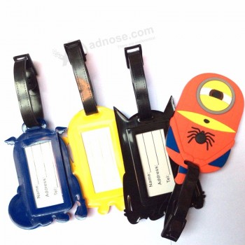 Logo en relief Sécurité Voyage Compagnie aérienne Souple PVC Silicone Caoutchouc Bagage Étiquette Bagage