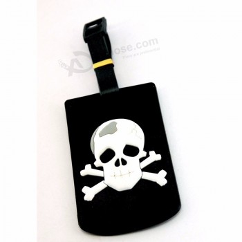 Étiquette de bagage de voyage en pvc souple personnalisée personnalisée
