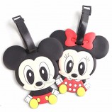 colorful silicone rubber label custom silicone travel luggage Tag