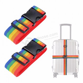 Correas de cinturón de etiqueta de equipaje de poliéster de impresión por sublimación personalizadas al por mayor para maleta