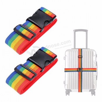 Vente en gros personnalisé par sublimation impression polyester étiquette de bagages sangles de ceinture pour valise
