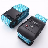 Correa de equipaje de viaje ajustable de tela personalizada con cerradura digital TSA