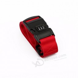 venta al por mayor logotipo personalizado de sublimación detache hebilla poliéster correa de equipaje combinación cerradura