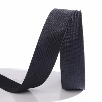 Sangle de poignée de sac en PP recyclé noir de 38 mm