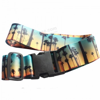 custom design luggage polyester strap with handle