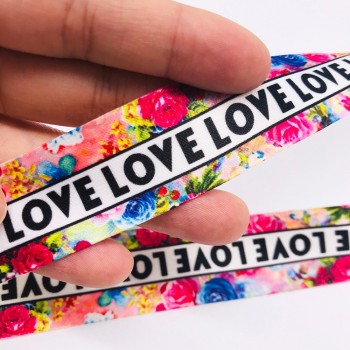 Ruban adhésif et sangle en polyester imprimé par sublimation avec logo personnalisé