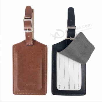 Étiquettes de bagages Étiquettes de sac en cuir Valise unisexe Porte-adresse d’identification