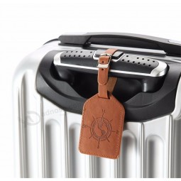 Boussole personnalisée en cuir valise valise Tag pendentif