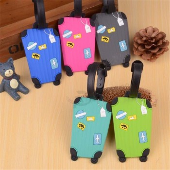 Vente chaude valise dessin animé bagages étiquettes pour le voyage