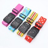 Sangle de valise ceinture réglable au design coloré avec serrure TSA