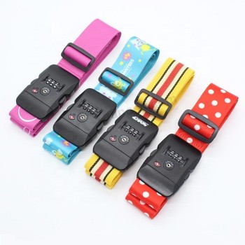 Sangle de valise ceinture réglable au design coloré avec serrure TSA