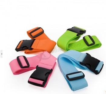 Solid color personalized logo luggage strap with good price