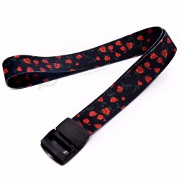 Ceinture tressée par sublimation thermique avec boucle en métal