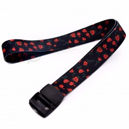 dye sublimation braided belt with metal buckle