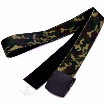 aangepaste afdrukken polyester mode gevlochten riem met gesp