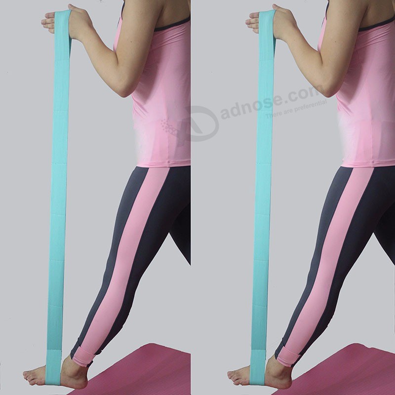 Modischer Yoga-Gurt, elastisches Yoga-Band, Yoga-Gurt aus Jacquard-Polyester mit beliebiger Farbe