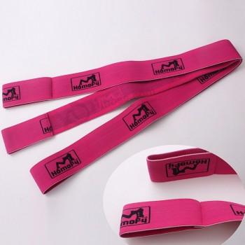bande de yoga élastique, sangle de yoga en polyester jacquard avec n’importe quelle couleur