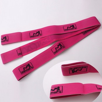 elastisches Yogaband, Jacquard-Polyester-Yoga-Gurtband mit beliebiger Farbe