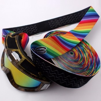 Polyester Comfortable Wearing Custom Printed Wide Elastic Bands for Ski Goggles