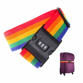 Serrure de valise de voyage personnalisée Ceinture de sécurité Attache à bagages Bretelles de bagages réglables