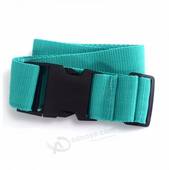 High quality customized polyester luggage strap with plastic buckle