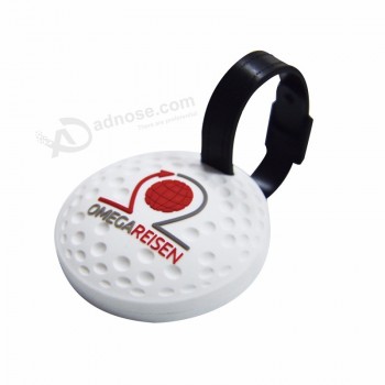 Pelota de golf de PVC en forma de etiqueta de equipaje de club Etiqueta de bolsa de golf