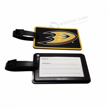 Étiquette de bagage en PVC de taille standard de voyage personnalisée