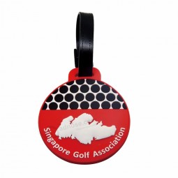 PVC 3D Embossed Map Golf hotel round luggage tag