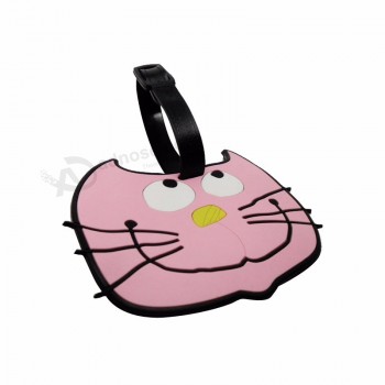 Gummi-PVC-kundenspezifischer Karikatur Katzengepäckanhänger