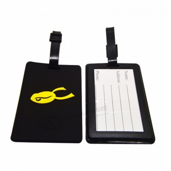 エンボスロゴカスタムソフトPVC荷物タグ